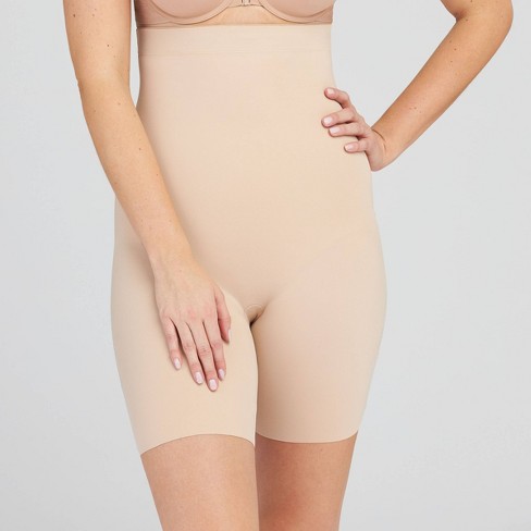 ASSETS by SPANX Women's Thintuition High-Waist Shaping Thigh Slimmer -  Beige 1X