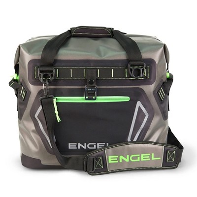 Engel Portable Waterproof Heavy-Duty Foam Insulated Soft-Sided Cooler Bag with Padded Adjustable Strap and Front Pocket, Green