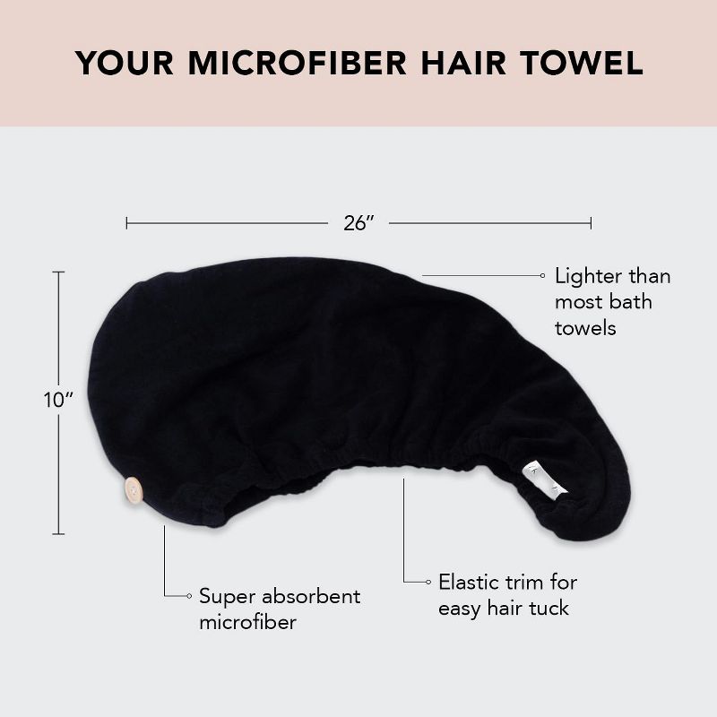 Kitsch Microfiber Hair Towel, 3 of 11