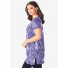 Roaman's Plus Size Cotton Short Sleeve V-Neck Ultimate Tunic - 4 of 4