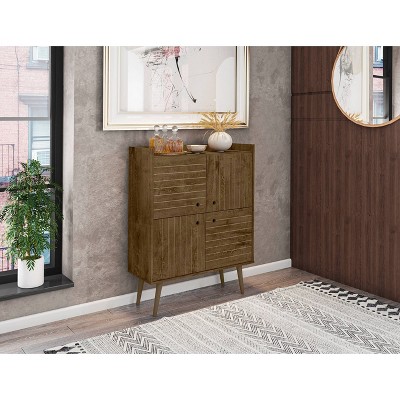 Bogart Brown Mid-Century Modern 4 Shelf Accent Cabinet