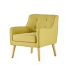 Fabric Mid-Century Armchair with Tufted Back and Extra Padded Cushion - 4 of 4