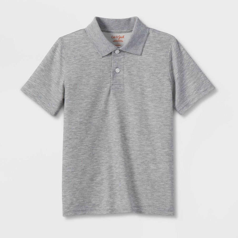 Kids' Short Sleeve Performance Uniform Polo Shirt - Cat & Jack Gray S