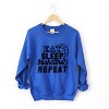 Simply Sage Market Women's Graphic Sweatshirt Eat Basketball Sleep Repeat With Ball - 2 of 4