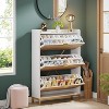 Tribesigns Wooden Tipping Shoe Rack Organizer - 3 of 4