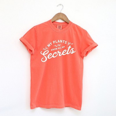 Simply Sage Market Women's My Plants Kknow All My Secrets Short Sleeve Garment Dyed Tee