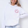 S.W.Smiley Embroidered Smiley Face Outline - Women's Graphic Hoodie - 3 of 4