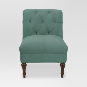 Arched Back Chair - Velvet Caribbean - Threshold , Velvet Blue
