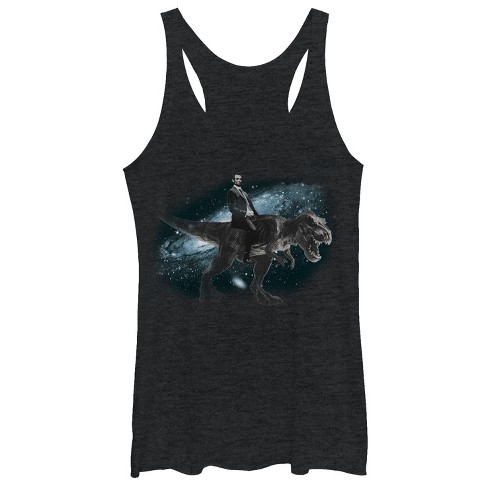 Women's Lost Gods Abraham Lincoln Space T. Rex Racerback Tank Top - image 1 of 3