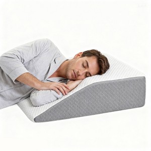 ChicFurnit Bed Pillows Wedge Pillow for Sleep Apnea and Back Pain Relief Memory Foam Pillow for Bedroom Use, White, 7.09"*7.09"*15.75" - 1 of 4