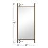 Wooakway Solid Wood Full Length Mirror Accent Wall Mirror Novelty Cheval Mirror Black/Brown/Walnut/Natural Wood - 4 of 4