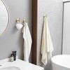 BWE 6-Pieces Round Shape J-Hook Robe/Towel Hook Wall Mount Bathroom Storage Modern - 2 of 4
