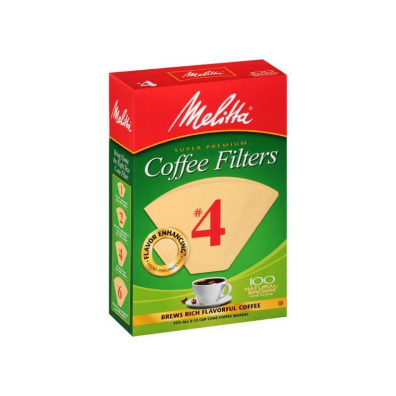 Melitta Natural Brown #4 Coffee Filter 100ct, 3 of 8