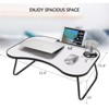 FONTOI Laptop Desk, Folding Desk, Portable Stand Desk for Bedrooms, Dormitories, for Studying & Entertainment, Gray&White Matte, 15.8"*10"*23.8" - 3 of 4
