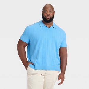 Men's Soft Knit Johnny Collar Polo Sweater - Goodfellow & Co™ - 1 of 3