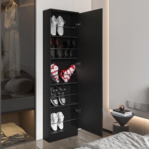 VYNXARIA Ruan XL Shoe Rack - Spacious Storage with Mirror and Five Shelves - 1 of 4