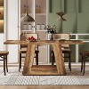 Tribesings Rectangular Dining Table for 4-6 People, 63-inch Wood Kitchen Table with Sturdy Base - image 4 of 4