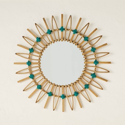 Image of 30" Dia Rattan Mirror with Cotton Cord - Opalhouse™ designed with Jungalow™