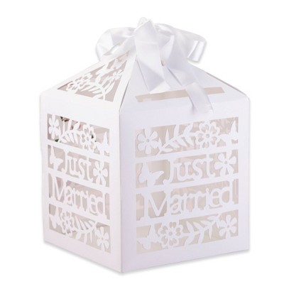 Kate Aspen Just Married Birdcage Card Box