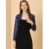 INSPIRE CHIC Women's Elegant Sheer Floral Lace Crop Bolero Shrug - 4 of 4