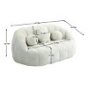 Bean Bag Lounger Modern with High Backrest and Soft Chenille for Living Room or Bedroom 63.78in Wide-3irtyhousy - 4 of 4