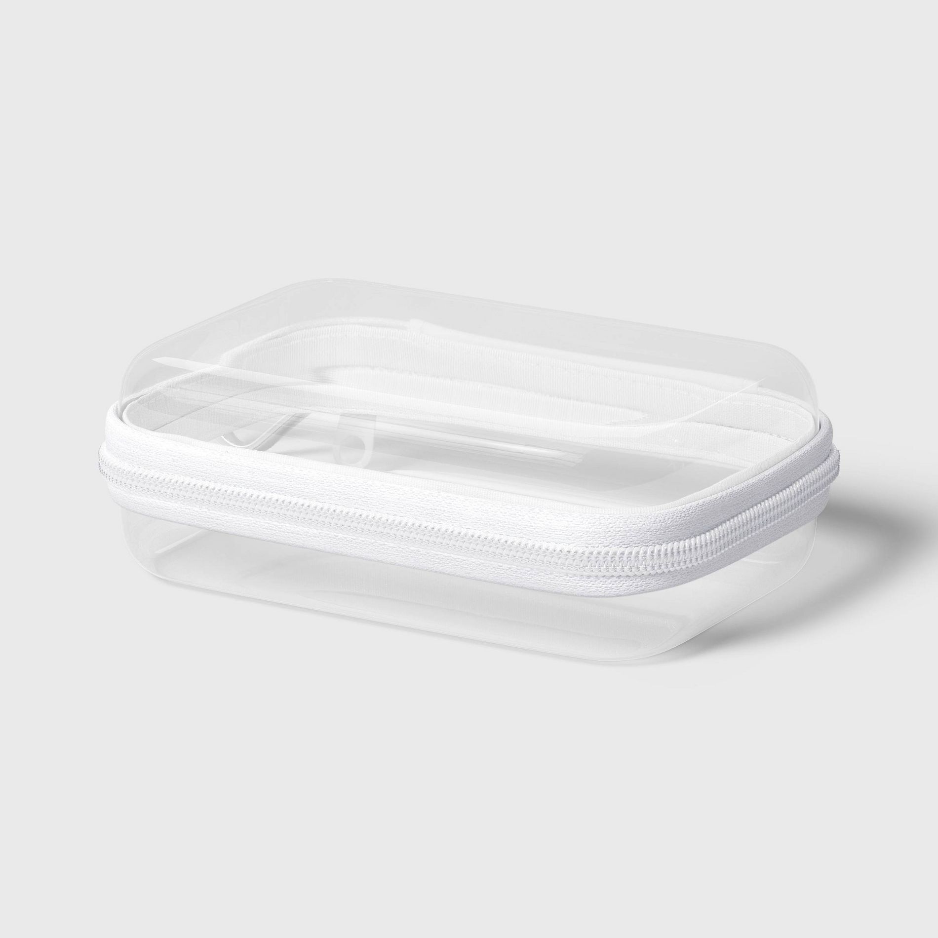 Mini Hard Sided Zipper Case Keychain Clear - up&up™
