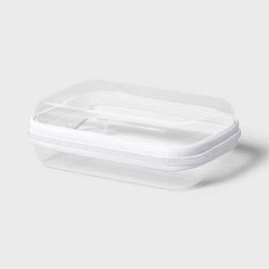 Mini Hard Sided Zipper Case Keychain Clear - up&up™