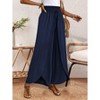 Women's Elastic Waist Wide Leg Pants Casual Loose Fit Pants - 2 of 3