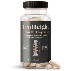 TruHeight Growth Capsules - Natural Growth & Development Supplement for Kids & Teens - Vitamin D, K, Calcium Kids Vitamins, Bone Strength, Ages 5+ - 1 of 4