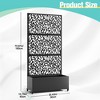 TOAOTBNBO Metal Privacy Screen with Leaf Pattern, Outdoor Planter Box with Wheels, Modern Outdoor Privacy Panels for Garden and Patio - 3 of 4