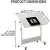 Nasitip Adjustable Height Standing Desk with Wheels - 34.6" Mobile Sit Stand Workstation for Home Office - 2 of 4