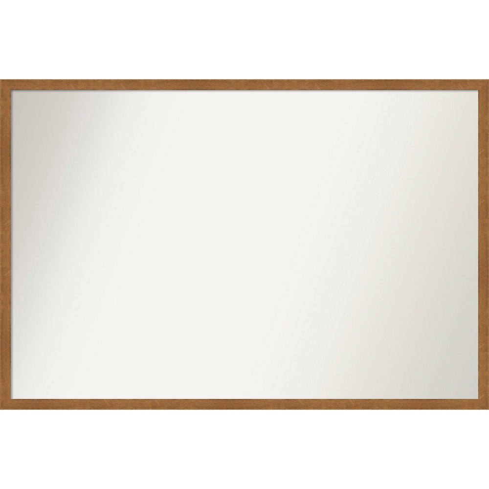 Photos - Wall Mirror 37" x 25" Non-Beveled Carlisle Blonde Narrow Wood  - Amanti Art