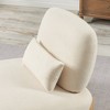 Okak Modern Upholstered Armless Reading Accent Chair with Pillow,Soft Padded Barrel Chair for Living Room,Bedroom - 4 of 4