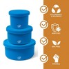 Silipint: Silicone Lidded Bowls: Set of 3: Deep Pool - 10, 20 & 30oz - 3 of 4