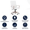 Alamont Mid Back Metal Swivel Office Chair White/Rose Gold - 2 of 4