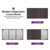 Purple Leaf Louvered Pergola with Retractable Roof, Adjustable Aluminum Hardtop Gazebo for Patio - 4 of 4