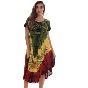 Riviera Sun Rasta Short Sleeve Umbrella Dresses for Women 21929-S - 1 of 3