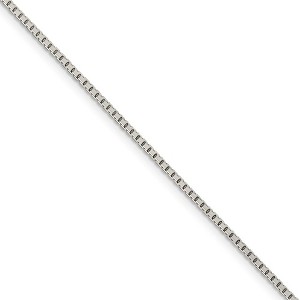 Black Bow Jewelry 1.5mm Sterling Silver Diamond Cut Solid Octagonal Box Chain Necklace - 1 of 4