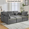Whisen Multi-Functional Chenille Sofa with Modular Ottoman, USB Ports & Phone Holder - 4 of 4