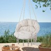 Hammock Chair Swing, Large Tassels Hanging Chair With Arched Backrest, Hanging Hammock Chair Rope Swing For Most Indoor Or Outdoor Spaces - 4 of 4