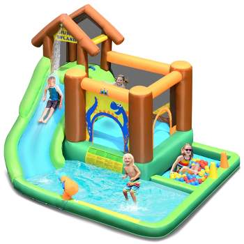 Bountech Inflatable Waterslide Bounce House Climbing Wall without Blower