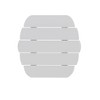 Linon Outdoor Acacia Wood Oval Adirondack Accent Table White - 4 of 4