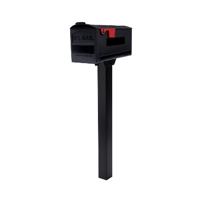 Patriot Black Powder Coated Polymer Mailbox Post