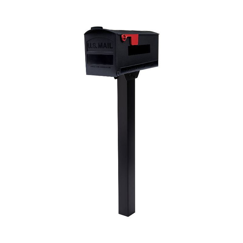 Architectural Mailbox Patriot Post and Mounting Board Mailbox and Address Posts Black, 3 of 5