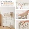 Portable Baby Changing Table, Foldable Diaper Changing Table with Wheels for Nursery, Toddler Portable Changing Table with Adjustable Height - 2 of 4