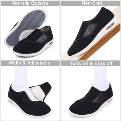 Женские кроссовки Garvee Diabetic Shoes for Women Wide Width Elderly Shoes Adjustable Closure Lightweight Swollen Feet Walking Sneakers,Black - 8 — фото 5