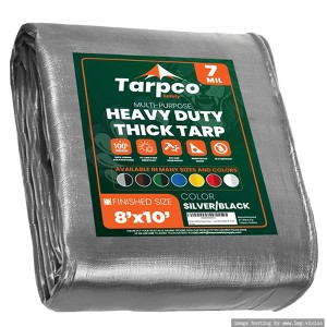 Tarpco Safety Heavy Duty 7 Mil Tarp Cover, UV Resistant, Rip Proof for Roof, Camping, Patio, Pool, Boat - 1 of 4