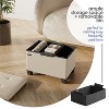 StorageBud Storage Ottoman for Bedroom End of Bed, Faux Leather Storage Bench, Large Storage Ottoman Bench, Entryway Bench with Storage - 3 of 4