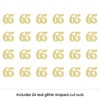 Big Dot of Happiness Gold Glitter 65 - No-Mess Real Gold Glitter Cut-Out Numbers - 65th Birthday Party Confetti - Set of 24 - 2 of 4