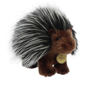 Aurora Medium Porcupine Miyoni Realistic Stuffed Animal Black 10" - 1 of 4